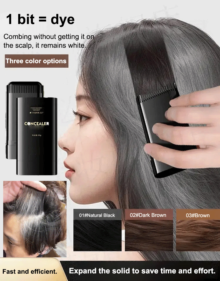 48HR Lock-In Color Stick: No-Smudge Waterproof & Sweatproof Hair Dye