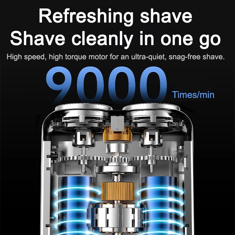 Rotary double ring electric shaver